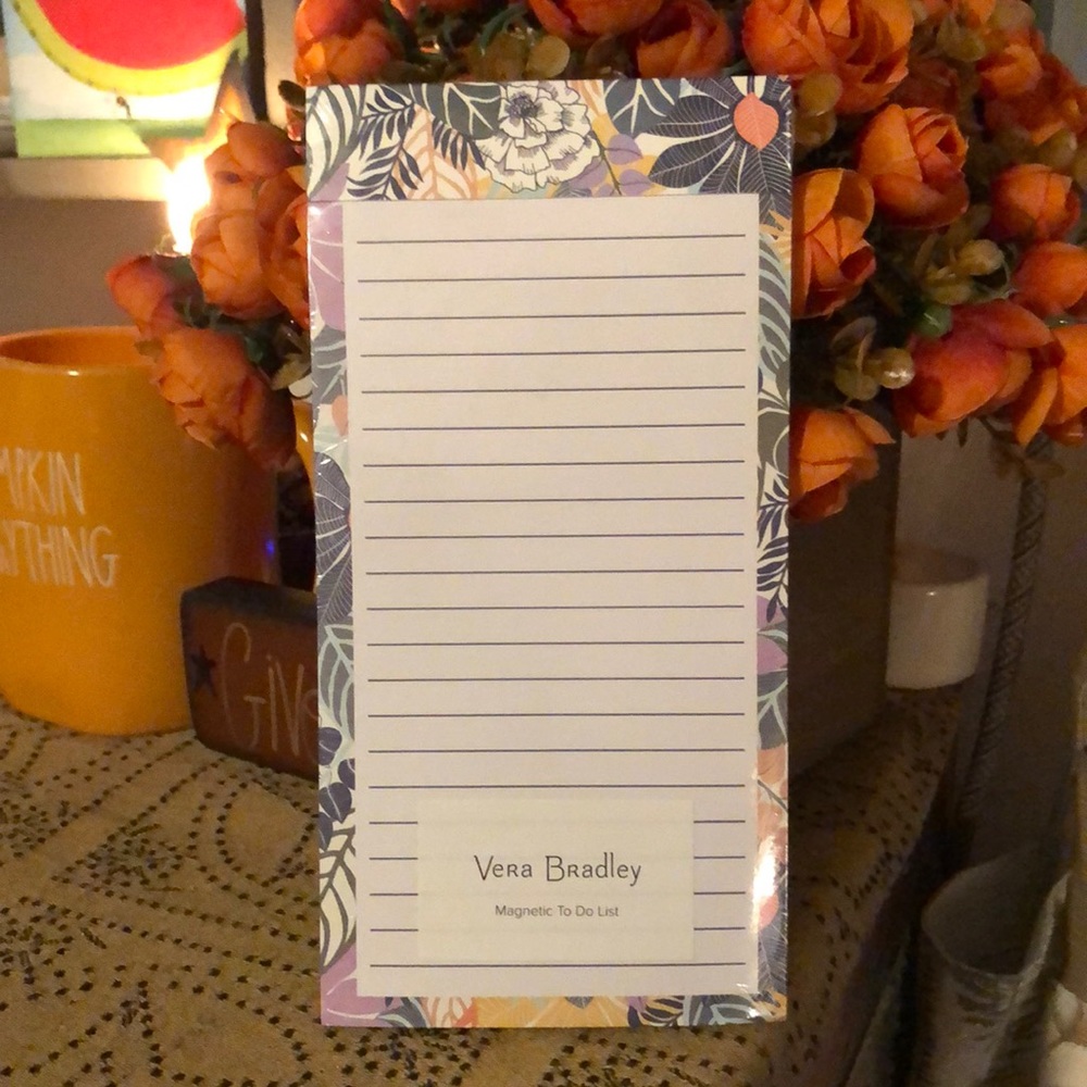 Vera Bradley Magnetic To Do List Palm Floral